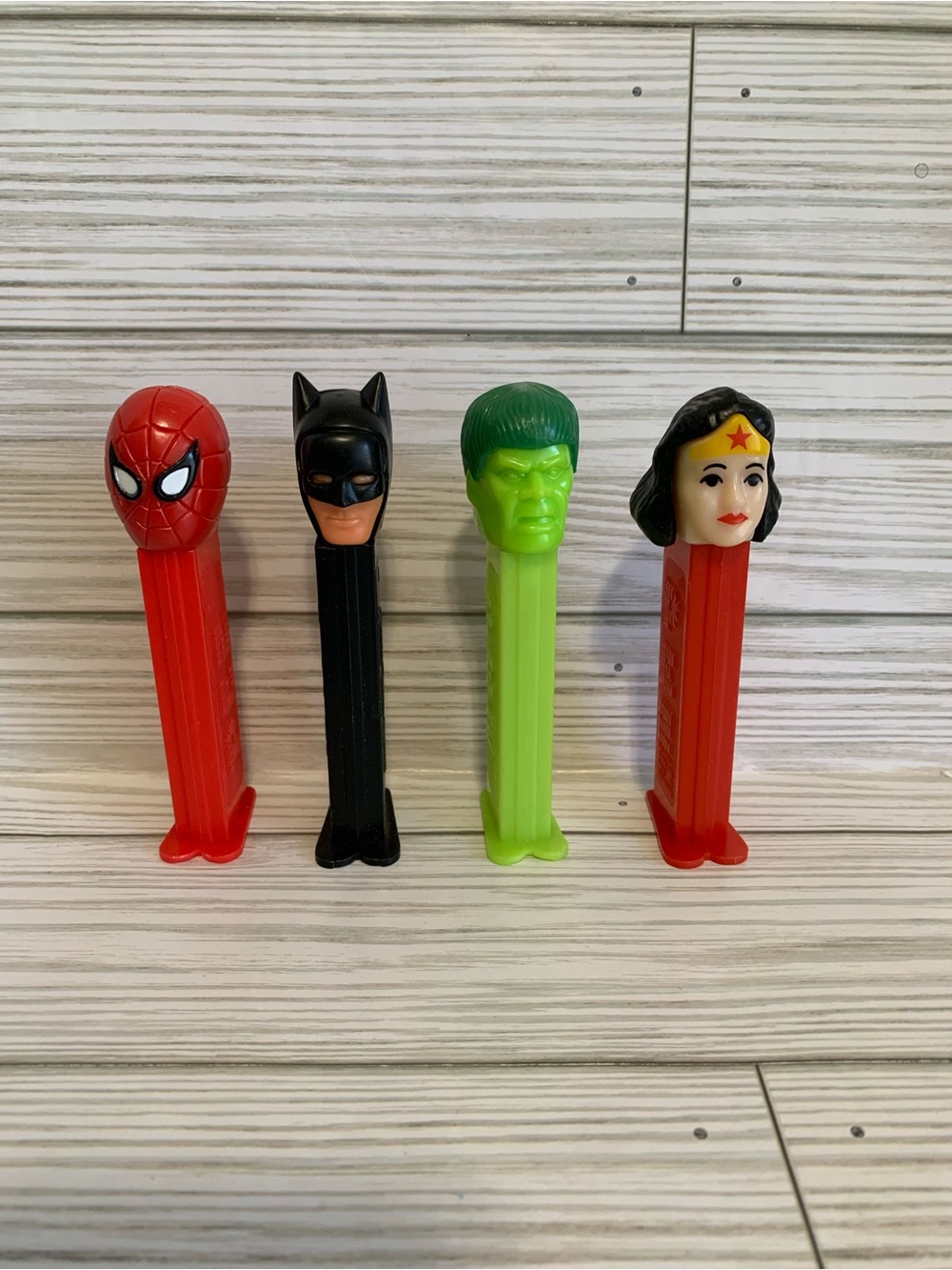 Vintage PEZ Spider-Man Batman Hulk Wonder Woman